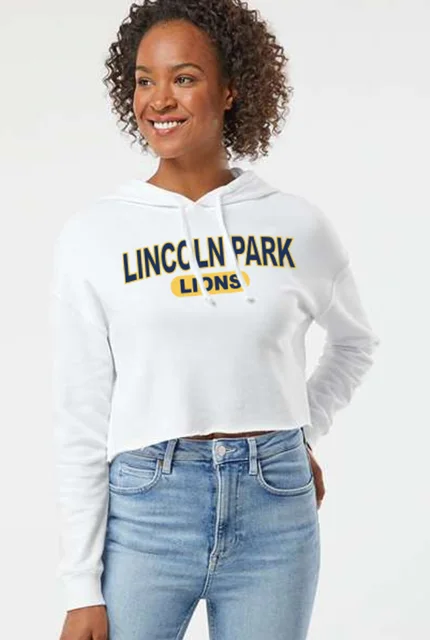 Cropped White Lincoln Park Hoodie