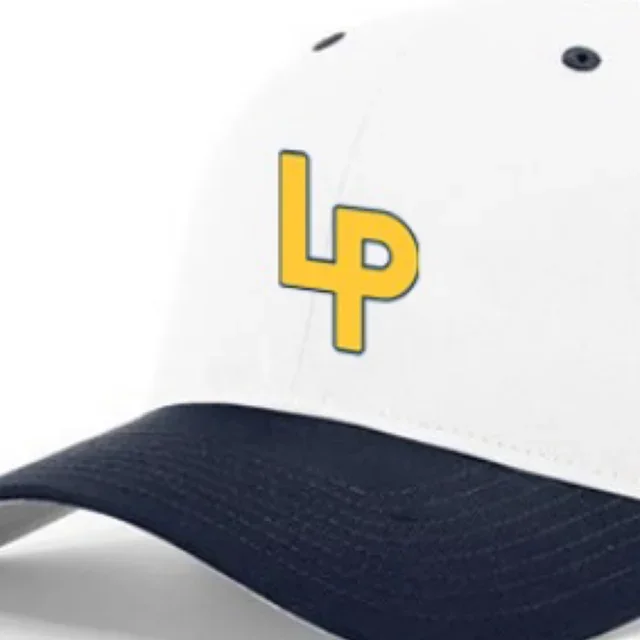 White LP Baseball Hat, Velcro Back