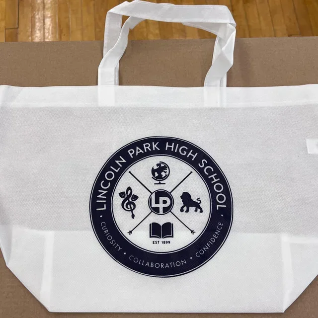 Tote Bag, White LP Crest